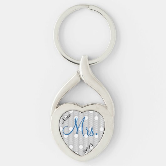 Porte-clés Nouvelles mariées "Mme" Heart Keychain (Devant)