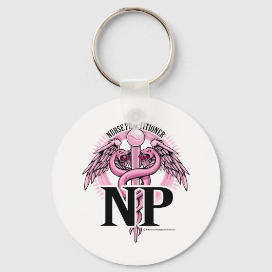 Porte-clés NP PINK Caduceus (Recto)