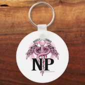 Porte-clés NP PINK Caduceus (Recto)