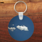 Porte-clés Nuage blanc fluide sur ciel bleu profond (Recto)