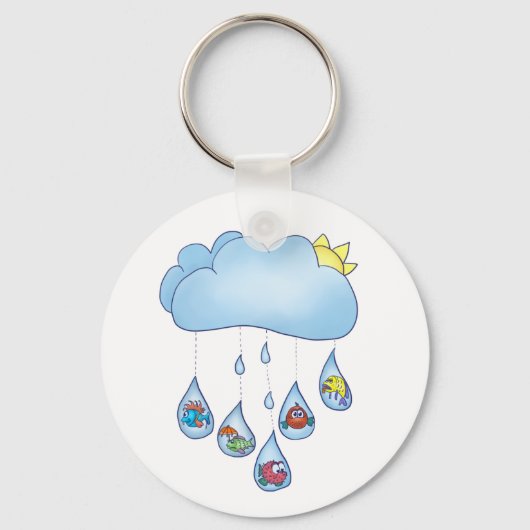 Porte-clés Nuage de pluie (Recto)