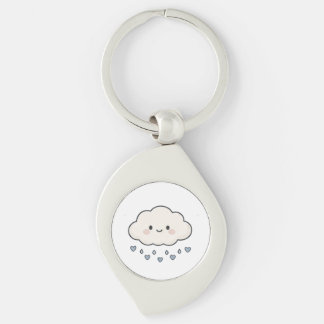 Porte-clés Nuage de Pluie Souriant Mignon Faisant Pleuvoir de