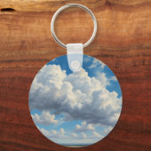 Porte-clés Nuages blancs et ciel bleu clair (Recto)