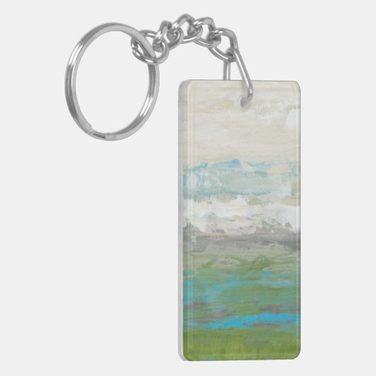 Porte-clés Nuages Blancs Surplombant Un Beau Paysage (Devant gauche)