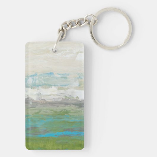 Porte-clés Nuages Blancs Surplombant Un Beau Paysage (Dos)