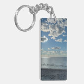 Porte-clés Nuages Ciel Bleu Nuageux Plage Vide (Devant gauche)