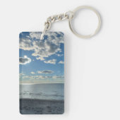 Porte-clés Nuages Ciel Bleu Nuageux Plage Vide (Dos)