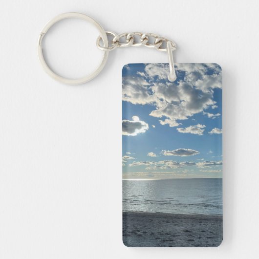 Porte-clés Nuages Ciel Bleu Nuageux Plage Vide (Devant)