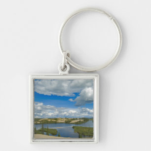 Porte-clés Nuages cumulus flottant au-dessus des lacs, Nord-O