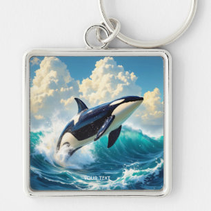 Porte-clés Nuages de mer de dauphin mignons de fantaisie