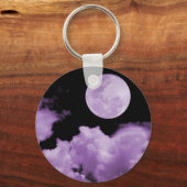 PORTE-CLÉS NUAGES DE PLEINE LUNE POURPLE (Recto)