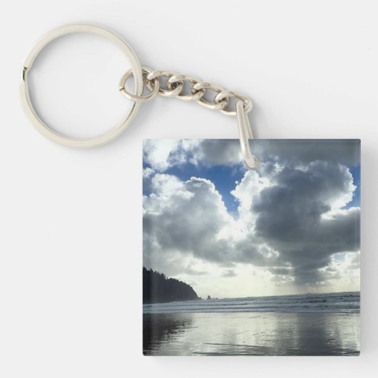 Porte-clés Nuages de tempête, plage d'Oswald West State, OU (Devant)
