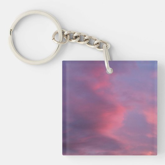 Porte-clés Nuages roses bleus (Devant)