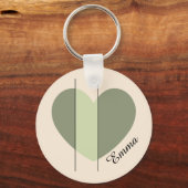 Porte-clés Nuances de Cœur Vert (Recto)