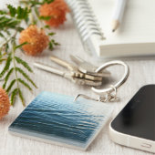 Porte-clés Nuances d'eau bleue Photographie de la nature Abst (Devant Droit)