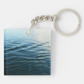 Porte-clés Nuances d'eau bleue Photographie de la nature Abst (Dos)
