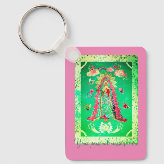 Porte-clés Nuestra Señora de Guadalupe Personnalisé (Recto)