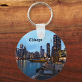 Porte-clés Nuit À Navy Pier (Recto)