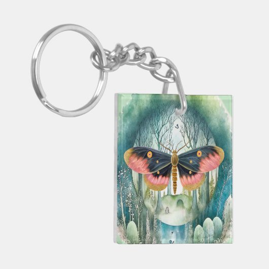 Porte-clés Nuit de la forêt de Moth Rose (Devant gauche)