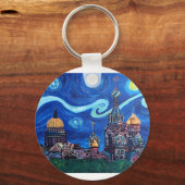 Porte-clés Nuit étoilée à Saint-Pétersbourg Russie (Recto)
