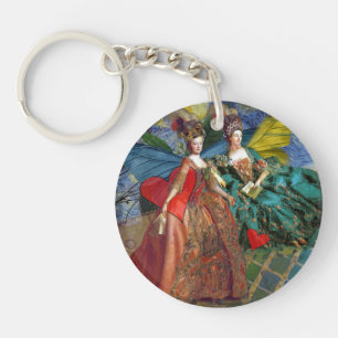 Porte-clés Nuit étoilée Demoiselles Rococo Ailes de Papillon