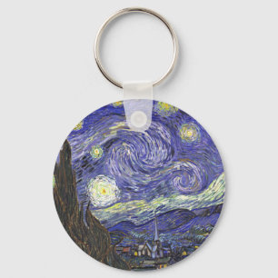 Porte-clés Nuit étoilée par Van Gogh porte - clé rond