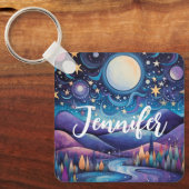 Porte-clés Nuit lunaire Big Moon Paysage (Recto)