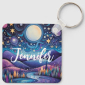 Porte-clés Nuit lunaire Big Moon Paysage (Dos)