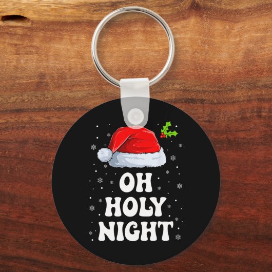 Porte-clés Nuit Sainte Noël Père Noël Fun Noël (Recto)