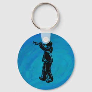 Porte-clés Nuits de Boogie à New York Trumpet Bleu