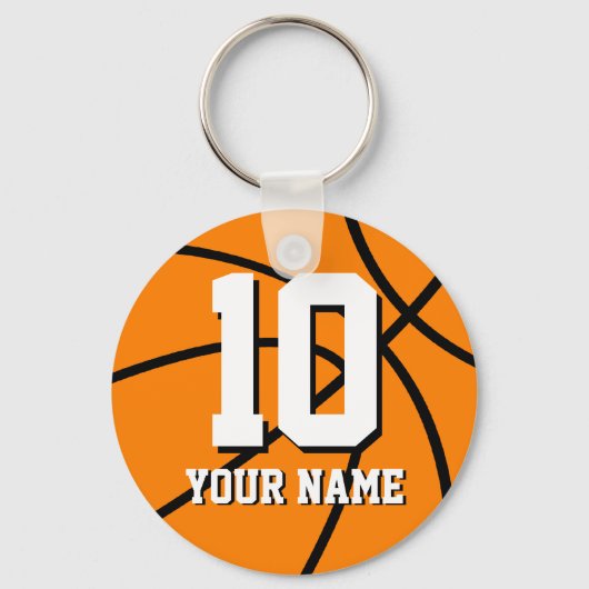 Porte-clés Number 10 basketball keychains | Personalizable (Recto)
