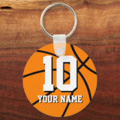 Porte-clés Number 10 basketball keychains | Personalizable (Recto)