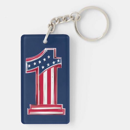 Porte-clés Number 1 American (Dos)
