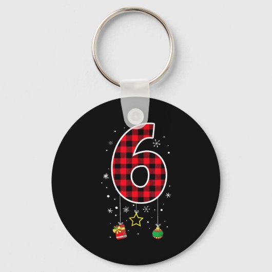 Porte-clés Number 6 Funny Meme Saying 6 7 Six Seven Christmas (Recto)