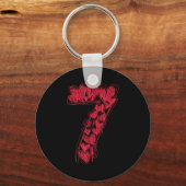 Porte-clés Number 7 - Cute 67 Matching Valentine (Recto)