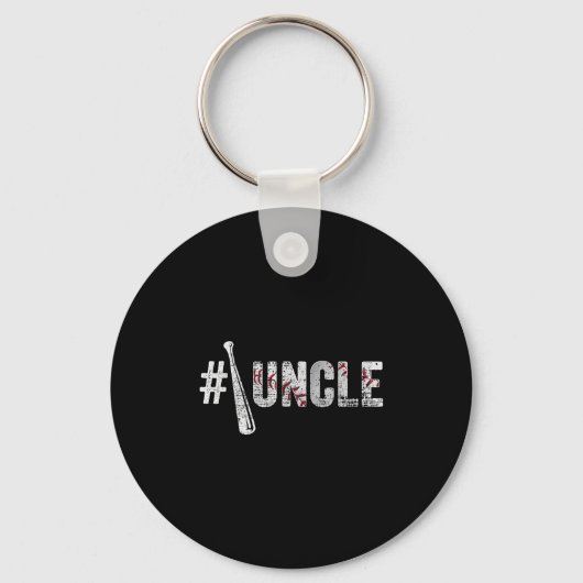 Porte-clés Number One Baseball Uncle Fathers Day Funny Baseba (Recto)