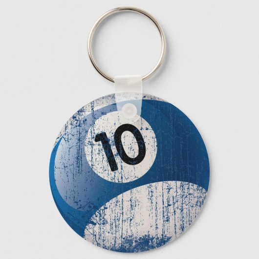 PORTE-CLÉS NUMÉRO 10 BILLIARDS BALL - STYLE ÉRODÉE (Recto)