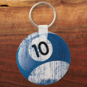 PORTE-CLÉS NUMÉRO 10 BILLIARDS BALL - STYLE ÉRODÉE (Recto)