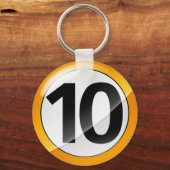 Porte-clés Numéro 10 Porte - clé or (Recto)