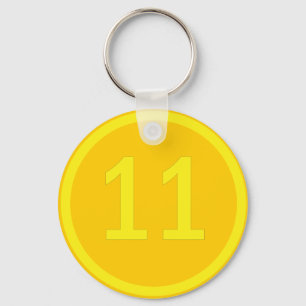 Porte-clés numéro 11 dans un cercle
