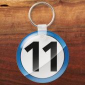 Porte-clés Numéro 11 Porte - clé bleu (Recto)