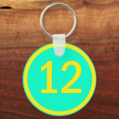 Porte-clés numéro 12 dans un cercle (Recto)