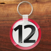 Porte-clés Numéro 12 Porte - clé rouge (Recto)