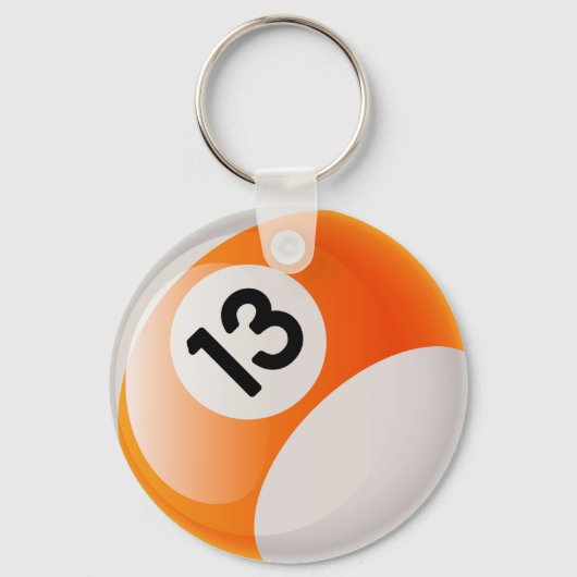 PORTE-CLÉS NUMÉRO 13 BILLIARDS BALL (Recto)