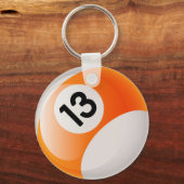 PORTE-CLÉS NUMÉRO 13 BILLIARDS BALL (Recto)