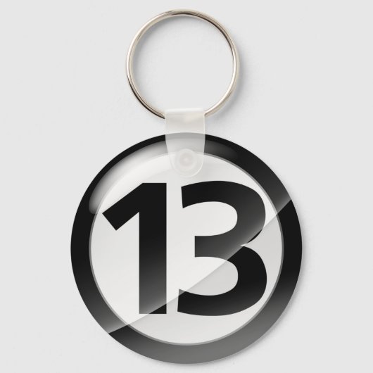 Porte-clés Numéro 13 Porte - clé noir (Recto)