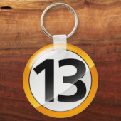 Porte-clés Numéro 13 Porte - clé or (Recto)