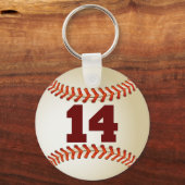 Porte-clés Numéro 14 Baseball (Recto)