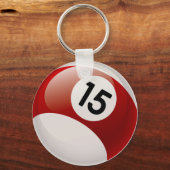 PORTE-CLÉS NUMÉRO 15 BILLARDS BALL (Recto)