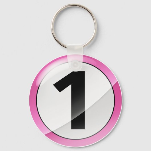 Porte-clés Numéro 1 Porte - clé rose (Recto)